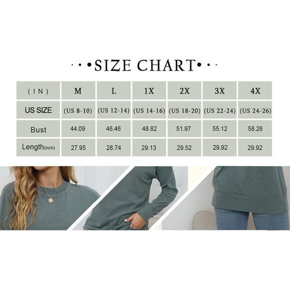 🆕 Women Brown Casual Long Sleeve Round Neck Shirts Tunic Tops Leggings Stylish - Picture 4 of 6